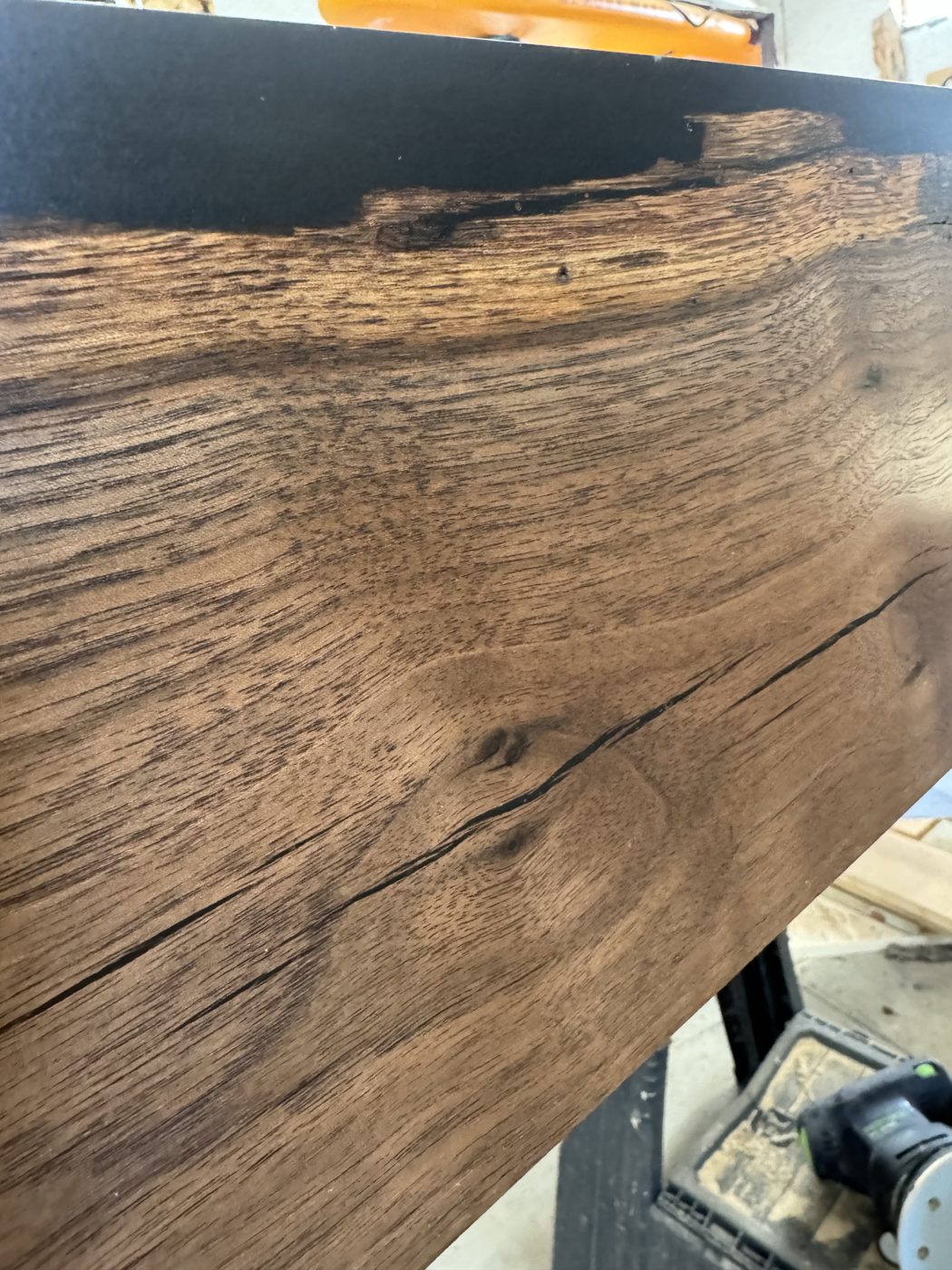 Finished walnut with epoxy